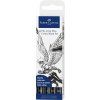 Faber-Castell Pitt Artist Pen Comic Black, sada 4 popisovačů s hroty XS, F, 1,5 a SB