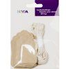 Visačky Heyda Kraft sada 3 x 10 ks s provázkem, kraft papír pro kreativní tvorbu