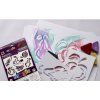 Magic šablony papírové s motivy peří, 6 kusů v sadě pro scrapbooking a dekor