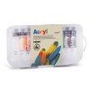 Akrylové barvy Primo, 10 odstínů po 18 ml, vodou ředitelné před zaschnutím