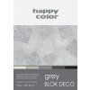 Blok Happy Color Deco Grey, 20 listů A4 v šedých odstínech, gramáž 170 g/m2