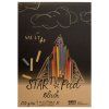 Černý papír SM.LT Star Pad Black A4 120 g/m2, blok 20 listů, lepený nahoře