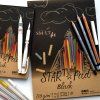 SM.LT Star Pad Black, černý 120g papír pro kresbu křídou, pastelem a gelem
