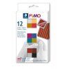 FIMO Leather Effect sada 12 odstínů po 25 g, lze řezat, šít, plést i razit po vytvrzení