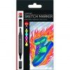 Marabu Sketch Marker Graphix Heat, sada 6 oboustranných popisovačů na alkoholové bázi