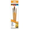 Daler Rowney Gold Taklon sada 4 syntetických štětců, plochý, kulatý a liner