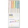 Marvy Artist Brush 1100 sada 5 ks PALE, štětcové fixy s měkkým hrotem, pastelové odstíny
