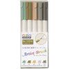 Marvy Uchida Artist Brush 1100 sada 5 ks EARTH, štětcové fixy s měkkým hrotem