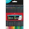 Faber-Castell Black Edition trojhranné pastelky, sada 24 barev v černém provedení