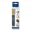 Faber-Castell Metallics DUO popisovače 1,5 mm, zlatý a stříbrný s metalickým efektem