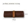 Kožené pouzdro na pera roll ONLINE hnědé 19 cm - rozměry