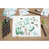 Tombow Advanced Lettering Greenery set, fixy s duálním hrotem pro kaligrafii