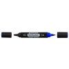 Centropen 1666 Double Marker permanentní fix, modrý, válcový a klínový hrot
