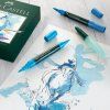 Faber-Castell Albrecht Dürer, dva hroty, štětečkový a vláknový, sada šedých fixů