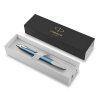Parker IM Premium Blue Grey, stiskací mechanismus, úchop v černém klavírovém lesku