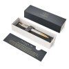 Parker IM Premium Warm Grey GT, stiskací mechanismus a zlaté kovové doplňky, série IM Premium