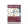 Fabriano Mix Media blok A4 250 g, 40 listů, lepený, pro akvarel, akryl i tuš