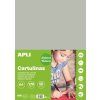 Barevný papír Apli A4 170 g/m2 šedý, hladký matný polokarton na tvoření