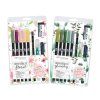 Obsah sady Tombow Floral, ABT Dual Brush Pen s jemným a štětcovým hrotem