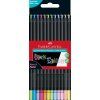 Faber-Castell Black Edition trojhranné pastelky 12 barev, pastelové a neonové odstíny