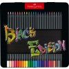 Faber-Castell Black Edition trojhranné pastelky, sada 24 barev v plechové krabičce