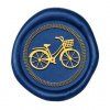 Pečetidlo Crasphire s motivem bicyklu, průměr 25 mm, kovová hlavice