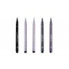 Uni PIN Elegant Tones, trubičkový hrot 0,1 a 0,5 mm a štětcový hrot v černé