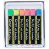 Pentel olejové pastely PHN-F6 pro kresbu na papír, plátno a dřevo, 6 fluo odstínů