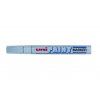 Uni PX-20 lakový popisovač stříbrný, klínový hrot 2,2 až 2,8 mm, olejová báze