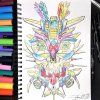 Sada 16 ks Uni Posca PC-3M, mix živých barev, vhodné na papír, dřevo, plast i textil
