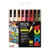 Uni Posca PC-3M AUTUMN sada 8 akrylových popisovačů, zemité podzimní tóny, stopa 0,9 - 1,3 mm