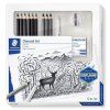 Staedtler Lumograph Design Journey sada uhlových tužek s pryží a ořezávátkem