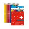 Akvarelové pastelky Caran D'ache Swisscolor, 18 ks, vodou ředitelné, výroba Ženeva