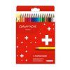 Caran d'Ache Swisscolor permanentní pastelky, sada 18 barev v kartonové krabičce