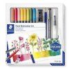 Staedtler Design Journey Floral sada 8 oboustranných štětcových fixů, florální barevná škála