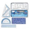 Staedtler 557 10 sada pro rýsování, pravítko 15 cm, trojúhelníky 45° a 60°, tužka a písmenková šablona