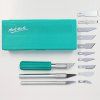 Obsah sady Mont Marte Signature Hobby Knife Set, čepele různých tvarů pro přesné řezání