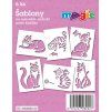 Magic papírové šablony sada 6 ks, motiv Kočičky, série B2