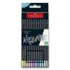 Faber-Castell Black Edition Metallic, sada 12 metalických pastelek pro kresbu na tmavý papír