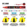 Sada 16 akrylových popisovačů Uni POSCA PC-5BR, poloohebný štětcový hrot, stopa 1–4 mm