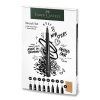 Faber-Castell Pitt Artist Pen popisovače sada 8+1 se skicářem, černý pigmentový inkoust