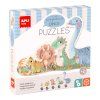 APLI Edukační puzzle Dinosauři, progresivní sada 5 motivů s 15 dílky pro děti od 2 let