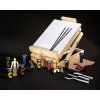 Raphael Campus Set Easel Discovery, sada 12 akrylových barev po 21 ml v dřevěném kufříku se stolním stojanem