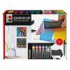 Marabu Acryl Color Squeegee Art Set Power, sada 6 akrylových barev 25 ml a stěrka