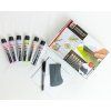 Sada Marabu Acryl Color Pastel pro techniku tažení barvy stěrkou, 6×25 ml