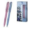 Sada gelových per ErichKrause G-GLASS MANGA – 0,5 mm, modrý inkoust, 12 ks