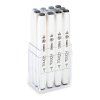 Sada 12 ks ShinHan Art TOUCH Twin Brush Marker, šedá škála pro skicování a design