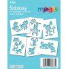 Magic papírové šablony 6 ks sada J2 ZVÍŘÁTKA III, formát 11×14 cm, karton 220 g/m2