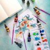Mont Marte Acrylic Ink Premium sada Basic, transparentní lavírování i krytí dle ředění